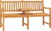 Gartenbank 3-Sitzer mit Tisch 150 cm Massivholz Teak Produktbild-Vorschau 1