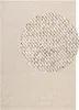 A close-up view of a cream-colored rug with a textured circular pattern. Voir les images du produit