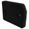 A black foam filter with two circular holes is shown against a white background. Produktbild-Vorschau