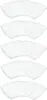 Five white microfiber steam mop pads are arranged vertically against a white background. Náhled obrázku produktu