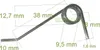 A metal spring with measurement indicators. Anteprima dell’immagine prodotto