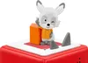 A toy figure of a fox character on a red base with some accessories. Produktbild-Vorschau