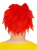 Back view of a person wearing a bright red wig and a yellow shirt. Náhľad obrázku produktu