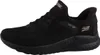 A black Skechers slip-on sneaker is shown from the side against a white background. Produktbild-Vorschau