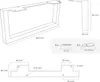 Diagrams and measurements of furniture legs and hardware. Produktbild-Vorschau