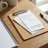 Clipboard drewniany DĘBOWA podkładka A5 ze SREBRNYM klipsem Podgląd zdjęcia produktu 3