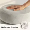 Pufa otwierana ze schowkiem welurowa 42 cm SNUGGO Kremowa Podgląd zdjęcia produktu 2