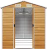 vidaXL Szopa ogrodowa Jasnobrązowa 191x385x198 cm Stal Podgląd zdjęcia produktu 4
