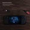 A Steam Deck gaming console is shown connected to a wireless adapter, with instructions on how to connect it. Voir les images du produit
