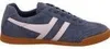 A single blue sneaker with white stripes and a brown sole is shown against a white background. Anteprima dell’immagine prodotto