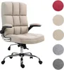 A beige office chair is shown against a white background. To the right of the chair are circular swatches of different fabric colors: red, light beige, beige, light gray, and dark gray. Náhled obrázku produktu