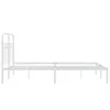 vidaXL Bettgestell mit Kopfteil Metall Weiß 135x190 cm Produktbild-Vorschau 5