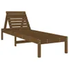 CLORIS Sonnenliege Honigbraun 199,5x60x74 cm Massivholz Produktbild-Vorschau 2