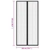 Tende Antimosche 2 pz per Porte con Magneti Nere 220x100 cm Anteprima dell’immagine prodotto 6