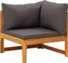 vidaXL 4-tlg. Garten-Lounge-Set mit Dunkelgrauen Kissen Produktbild-Vorschau 3