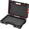 An open black plastic case with red trim and foam padding inside, set against a white background. Náhled obrázku produktu
