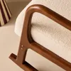 sweeek - Schaukelstuhl aus Holz und Bouclé-Stoff Produktbild-Vorschau 6