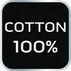 A black square with white text indicating "COTTON 100%". Anteprima dell’immagine prodotto