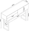 A diagram showing the dimensions of a console table. Anteprima dell’immagine prodotto