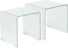 BELIANI Beistelltisch 2er Set Transparent Sicherheitsglas Produktbild-Vorschau 4
