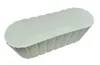 A white oval planter box on a white background. Voir les images du produit