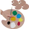 Relaxdays Mischpalette Holz, 5er Set, Farben mischen, B x Produktbild-Vorschau 1
