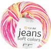 Przędza JEANS Soft Colors – 50 g, 140 m – różowa, żółta Podgląd zdjęcia produktu 1