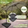 tillvex® Hliníkový slunečník obdélníkový Ø 330 cm hnědý + Náhled obrázku produktu 8