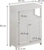 Szafka Midi Vicco Riad Biały 60 x 80 cm z drzwiami i Podgląd zdjęcia produktu 3