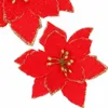 Vánoční hvězda s klipem 13x13 cm červená Náhled obrázku produktu 7
