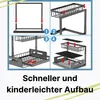 Spülschrank Organizer schmal ausziehbar Küche Metall 2 Produktbild-Vorschau 7