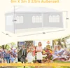 COSTWAY 3x6m Gartenpavillon Partyzelt mit 4 abnehmbaren Produktbild-Vorschau 4