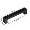 Product dimensions for a black cabinet handle Podgląd zdjęcia produktu