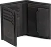 An open black leather wallet showing its interior compartments. Produktbild-Vorschau