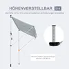 Outsunny Markise Klemmmarkise Faltarm Handkurbel Balkon 3 x Produktbild-Vorschau 4