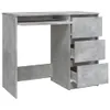 A concrete-effect desk with drawers and a keyboard tray. Voir les images du produit