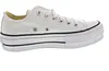 A white Converse sneaker with a platform sole is shown against a white background. Voir les images du produit