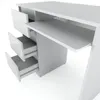 STIV Möbel | Bureau 90x50x77 cm blanc mat/blanc brillant | Voir les images du produit 3