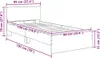 vidaXL Rám postele černý dubový vzhled 90 x 190 cm materiál Náhled obrázku produktu 8