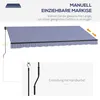 Outsunny markýza se skládacím ramenem Markýza s ruční Náhled obrázku produktu 4