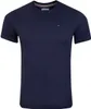 A navy blue t-shirt with a small Tommy Hilfiger logo on the chest. Voir les images du produit