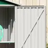 vidaXL Casetta da giardino Verde 116x45x175 cm Acciaio Anteprima dell’immagine prodotto 4