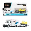 Wohnmobil Modellauto mit Anhänger und Schneemobil Produktbild-Vorschau 7