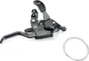 A black bicycle brake lever with a cable is shown against a white background. Náhľad obrázku produktu