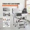 A professional pet grooming bathtub with various features highlighted by text overlays and inset images. Podgląd zdjęcia produktu