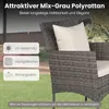 COSTWAY Set di mobili da giardino in polyrattan 3 pezzi con Anteprima dell’immagine prodotto 5