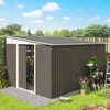 Outsunny, 8,9 m² tuinhuis van staal met hellend dak, Productafbeelding-voorbeeld 2
