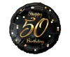 50. Palloncino tondo in foil oro nero per compleanno Anteprima dell’immagine prodotto 1