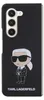 A black phone case with a cartoon illustration of Karl Lagerfeld and his name printed on it. Podgląd zdjęcia produktu