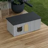 QLS Casetta per gatti in legno 86x47x37cm con anticamera Anteprima dell’immagine prodotto 3